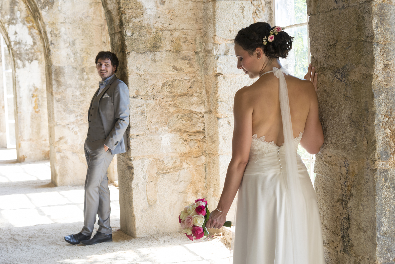 mariés au château de Gourdan en Ardèche