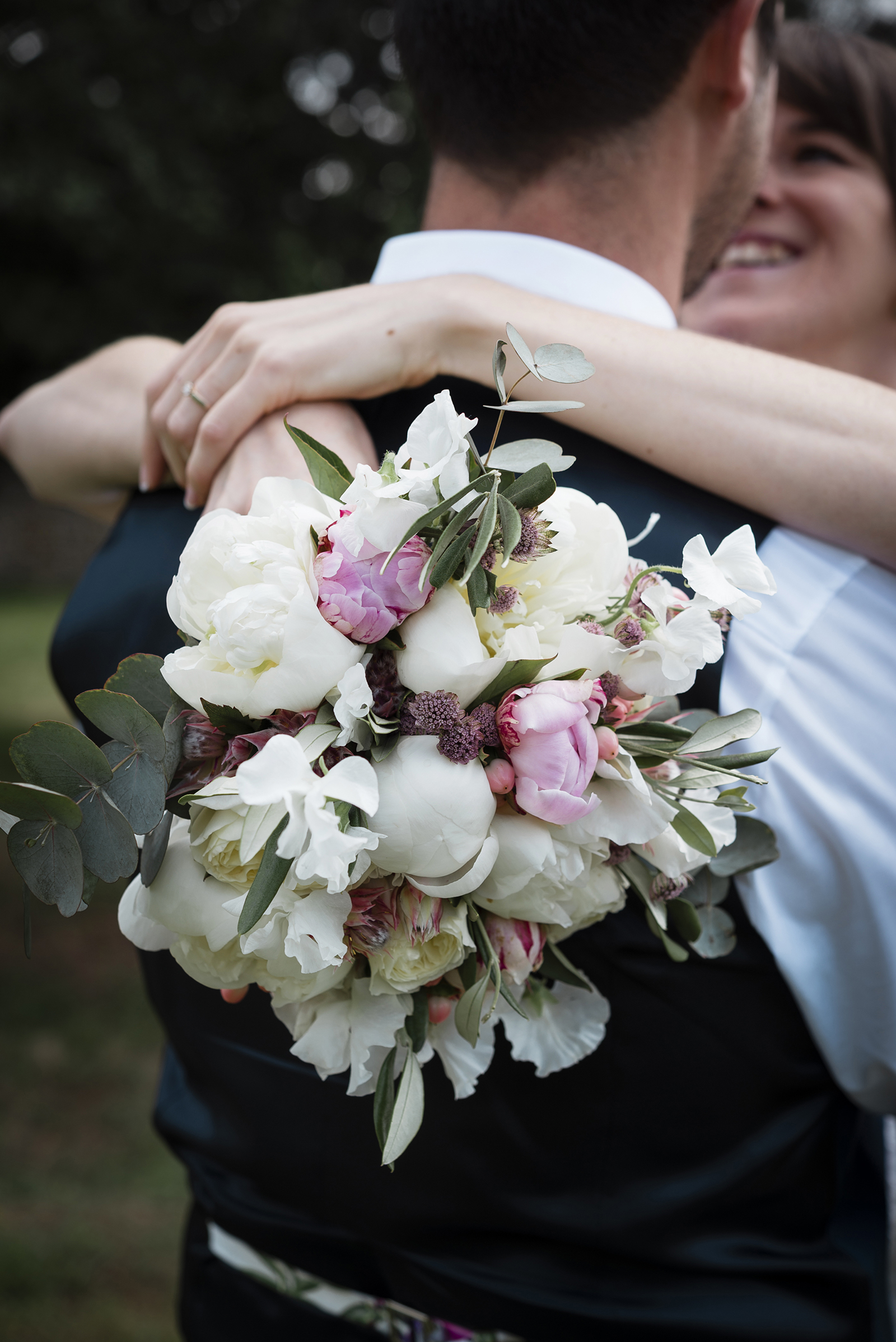 Photo de mariés bouquet